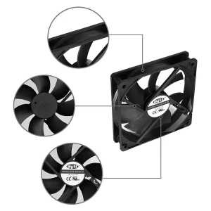 UL ULC Certified 120x120x25mm PBT Frame Brushless DC Fan for Exhaust Radiator Systems Electric Free Standing Inverter Cooling