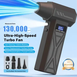 USA PL Local Stock Compact Mini Turbo Fan 4000mah High Speed Air Duster Turbo Fan for Outdoor Car Use
