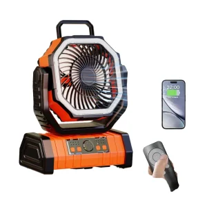 USB 20000mAh Rechargeable Outdoor Camping Fan Portable Outdoor Camping Trending Fan for Car Hotel