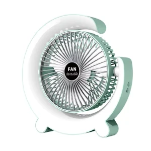 USB Charging Mini Electric Desktop Fan with Moon Design Easy Household Installation Plastic Air for Car Hotel Outdoor Use
