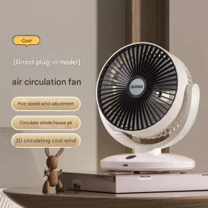 USB Charging Table Fan for Summer Home Hotel Use Electric New Small Noiseless Bedroom Headboard Fan Air Circulation Shaking Head