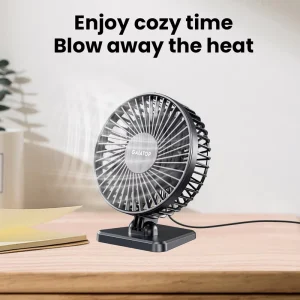 USB Desk Fan Small but Powerful Personal Portable Quiet 3 Speeds Adjustable Mini Table Desktop Fan for Cooling