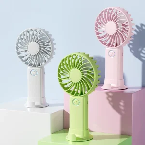 USB Hand Fan Rechargeable Desktop Table Stand Air Cooling Hand Held Electric Small Portable Fan