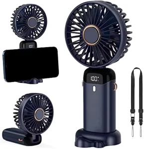 USB Handheld Fan Mini Portable Charging Foldable Plastic Electric Fan for Office Student Car Outdoor Use