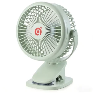 USB Mini 5 Inch Portable 2 Speed Personal Air Cooling Fan Wearable Electric Table Top Fan for Home Hotel Travel Charging Plastic