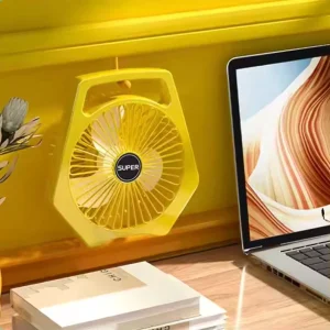 USB Mini Electric Desk Fan Portable Adjustable for Home Dorm Office Modern Style Digital Plastic for Summer Outdoor Use