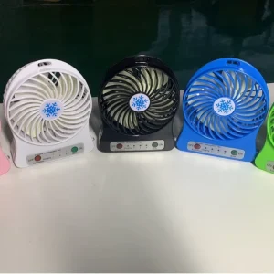USB Mini Portable Handheld Rechargeable Fan Light Foldable Snowflake Design 5V Air Cooling Fan for Office Student Use Table