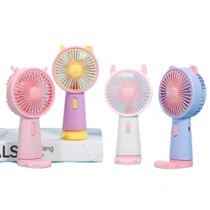 USB Portable Mini Plastic Fan 5V Rechargeable Handheld Fan with English Operating Language for Outdoor Cooling Single Speed