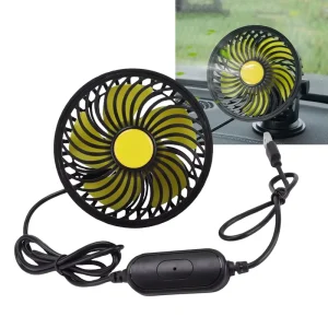 USB Powered 12V 6 Inch Car Cooling Fan with 360 Degree Rotation for Vehicle Rear Headrest and Air Circulation