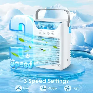 USB Powered 3 Speed Low Noise Evaporative Cooler Desktop Mist Spray Water Cooling Fan for Office Home Use