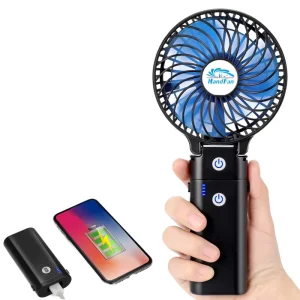 USB Rechargeable 3000mAh Mini Cooling Fans Portable Handheld Mist Air Cooling Foldable for Household Car Use Box Installation