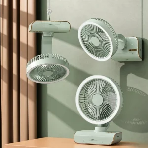 USB Rechargeable 4000mAh Dual Use Portable Air Conditioner Fan Wall Mounted for Home Outdoor Digital Desktop Air Conditioner Fan
