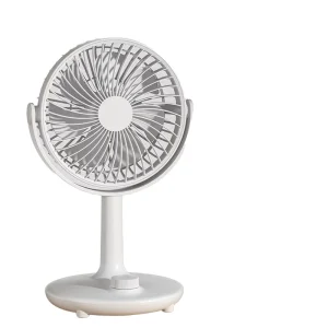 USB Rechargeable 5 Inch Desktop Fan Mini Office Air Cooling Electric Rotation Table Fans Control Plastic Material