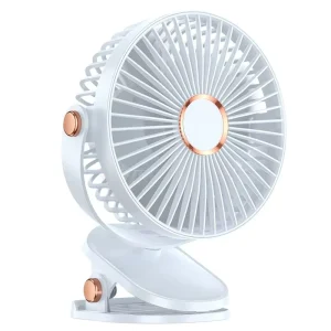 USB Rechargeable 6 Inch Table Fans with Night Light 720 Rotate Personal Clip Fan for Home Office Outdoor Car