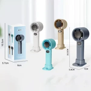 USB Rechargeable Battery Handheld Mini Fan Turbo Cooling Adjustable Speed Portable Outdoor Quiet Operation 4-6 Hours