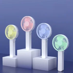 USB Rechargeable Battery Mini Fan Brushless Motor Low Noise Three Speed Foldable for Desktop Cooling Household Car Hotel Use