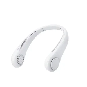 USB Rechargeable Bladeless Mini Neck Fan Portable Wearable Cool Wear Neckband Hanging Hand Fans for Car Outdoor Hotel Plastic