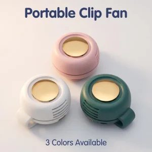 USB Rechargeable Clip Waist Fan Brushless Motor Bladeless Low Noise 3 Speed Mini Portable Snap Fan Outdoor Camping Car Electric