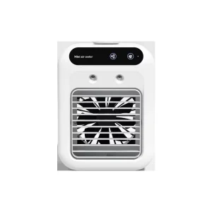 USB Rechargeable Desktop Air Cooler Portable Mini Evaporative Cooling Desk Fan with 2Speed for Home Office