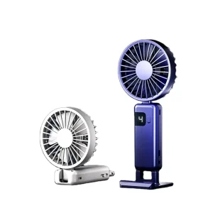 USB Rechargeable Desktop Foldable Portable Wearable Fans Air Cooling Hand Held Electric Portable Neck fan with Hook