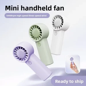 USB Rechargeable Hand Fan Air Cooler Fan Mist Fan Custom Axial Flow Portable Electric Fan for Home Office Travel