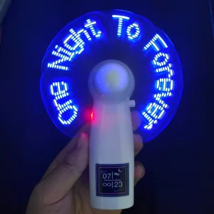 USB Rechargeable LED Text Fan USB Self Software Programmable LED Message Fan