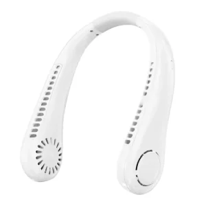 USB Rechargeable Neck Fan 3 Speeds Wearable Bladeless Cooling Fan Plastic Portable for Outdoor Home