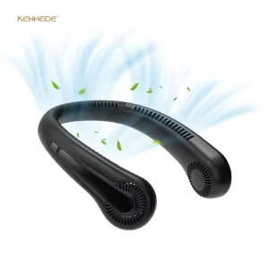 USB Rechargeable Portable Neck Fan for Hot Summer Mini Silent Cooling Wearable Leaf Less Design Electric for Home Outdoor Use
