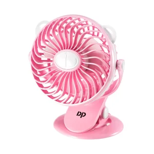 USB Rechargeable Portable Table Clip Fan 360 Degree Adjustable 3 Speeds 2000mAh for Home Office Travel