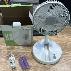 USB Solar Charging Mini Plastic Table Fan with Night Light 3 Speed Outdoor Car RV Use Hot Selling Home & Office Air Cooler