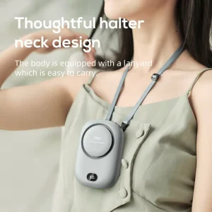 USB2000mAh Rechargeable Outdoor Portable Neck Fan 10 Hours Battery Life Wearable Air Cooler Handheld Desk Fan