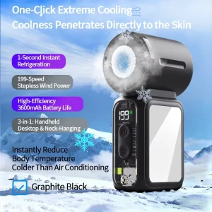 Ultra Portable High Speed Pocket Fan USB Rechargeable Long Battery Life Suitable for Outdoor Activities