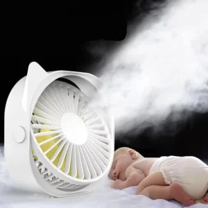 Ultra Quiet Small Personal USB Desk Fan Mini Table Fan Cooling Fans With 3 Speeds