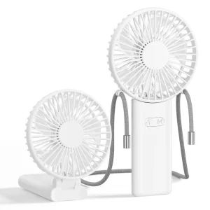 Ultra Thin Portable Neck Fan Rechargeable Hands Free Wearable Fan with 5 Speed Adjustable Cooling for Outdoor Travel