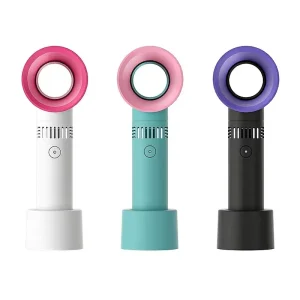 Ultra quiet Portable Handheld USB Rechargeable Air Cooler Fan for Desktop and Car