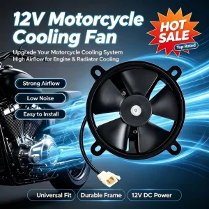 Universal 12V DC Water Cooling Radiator Fan for 200 250CC Motorcycle ATV
