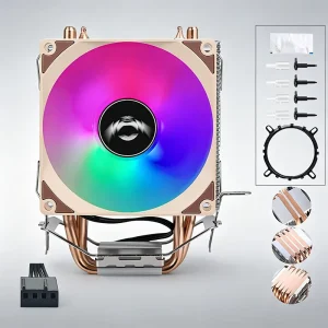 Universal CPU Cooler for Intel LGA 1700/1200 & AM5 AM4 High-Efficiency 2-4-6 Heatpipe Cooling System Quiet 90mm PWM Fan