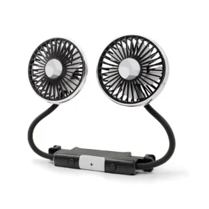 Universal Dual Head Electric Portable USB Fan for Cars and Large Trucks Small Fan for Car Seats Rear Window Fan for Cars