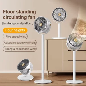 Upgraded S34 Floor Standing Air Fan for Car with 360° Cool Breeze and Deep Circulation