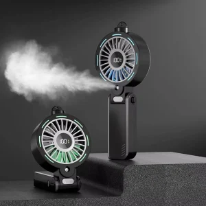 Upgraded Smart Home Fan with High Speed USB Rechargeable Digital Display for Comfort