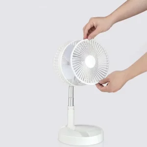 Usb Chargeable Fan Desktop Cooling Handheld Desktop Fan Fashion Small Wireless Round Desktop Fan Table Plastic Mechanical Button
