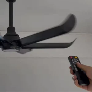 VFans 1.5 3m All Black Decoration Fan for Hotel Ventilation Fan for Restaurant Minimalism Smart 6 Speed Ceiling Fan for Office