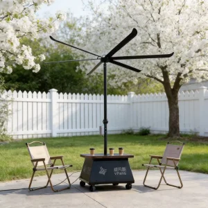 VFans High Airflow Low Noise Ventilation Industrial HVLS Standing Fan Powerful Silent Commercial Stand Fan for Residential Yard