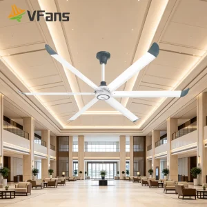 VFans PMSM Motor CE Certified HVLS Fan for Korea Warehouse Low Noise High Volume Fan for Algeria Church Commercial Outdoor Hotel