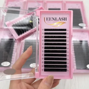 Velvet Matte Black Lashes Trays 16 Rows Private Label Eyelashes Extension Soft High Quality Cashmere Dark Lash Extensions Full