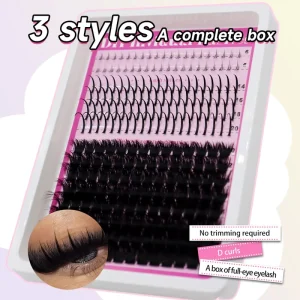 Vendor Fan Eyelash DIY Lash Fluffy Cluster Private Label Volume 3D Faux Mink Cluster Lashes Bottom Lash Spike Clusters