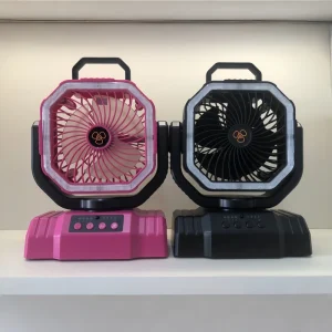 Ventiladores Recargables De 20000 mAh Outdoor Camping Fan Desk Table Fans with Power Bank LED Light USB Portable for Household