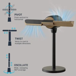 Ventilateur Climatiseur Tuya Smart Cool Air Circulation Tower Fan Bladeless Cooling Fan for Room