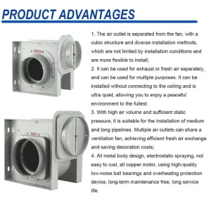 Ventilation Blower Mini Design Low Power Exhaust Fan Centrifugal Split In Line Duct Fan Factory Price OEM 220V 5 Year Warranty