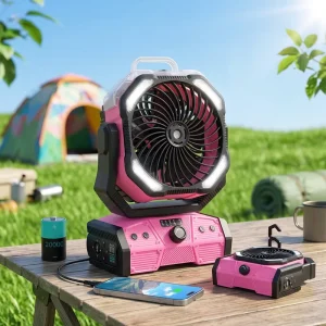 Versatile Universal Smart Portable Outdoor Fan 20000mah Battery Rechargeable Fan Type c Fast Charging Tent Fan